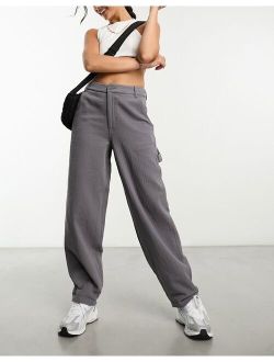 cheesecloth jogger pants in charcoal