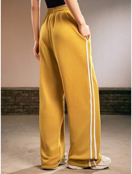Harry Potter ROMWE Women s Sports Pants With Animal Embroidery And Ribbed Edges