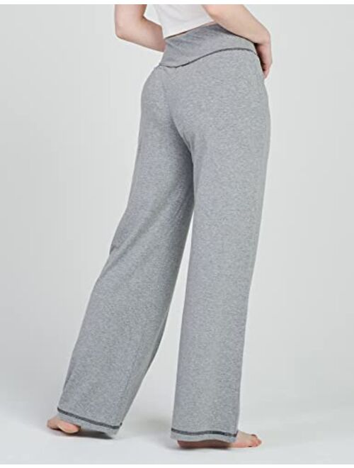 LAPASA Women's Pajama Pants Casual Wide Leg Loose with Drawstring Pocket Meditation Yoga Lounge Palazzo Stretchy Cozy L59/L98