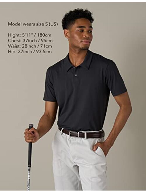 LAPASA Men's Active Polo Shirts Performance Quick-Dry & Moisture Wicking Short Sleeve Sports T-Shirt Golf Summer M131