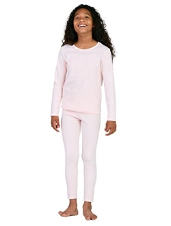 Kids Thermal Underwear Set 100% Cotton Soft Long Johns Base Layer Boy & Girl Top & Bottom Winter B10/G09