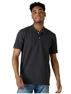 Men's Polo Shirt Cotton Pique Classic T-Shirt Short Sleeve Moisture Wicking Golf Tennis Collared Casual Summer M19