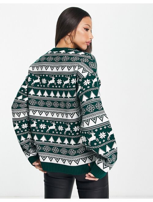ASOS Tall ASOS DESIGN Tall Christmas sweater in fairisle pattern