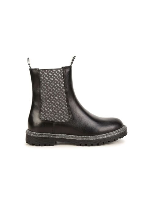 BOSS Kidswear glitter-detailing leather boots