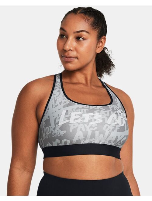 Under Armour Women's Armour Mid Message Sports Bra