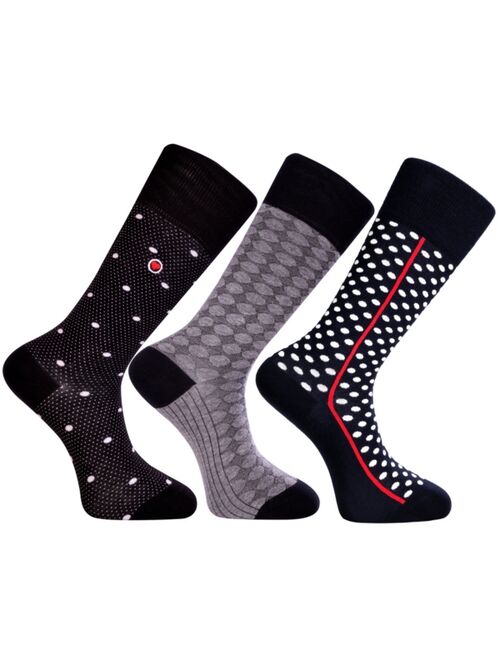 LOVE SOCK COMPANY Men's Detroit Bundle Luxury Mid-Calf Dress Socks with Seamless Toe Design, Pack of 3