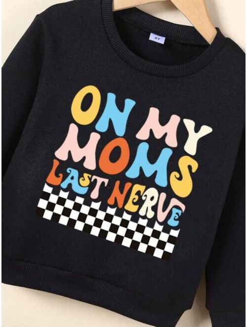 Young Boy Letter Graphic Sweatshirt