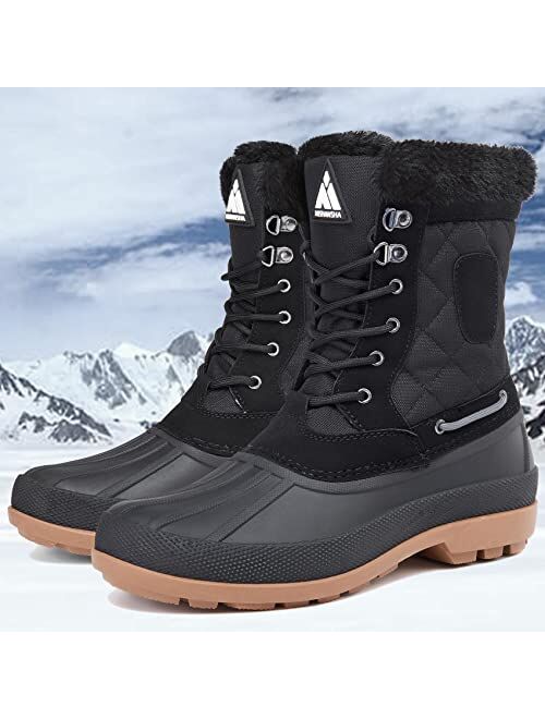 Mishansha Mens Snow Boots Warm Winter Waterproof Shoes Outdoor Duck Boot
