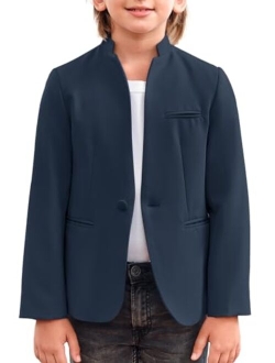Batermoon Kids Boys Blazers Casual One-Button Suit Jacket for Wedding Birthday Prom 5-14 Years