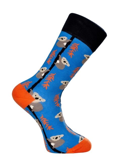 LOVE SOCK COMPANY Men's Koala Novelty Colorful Unisex Crew Socks with Seamless Toe Design, Pack of 1