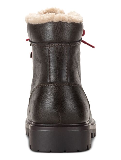 Sun + Stone Men's Kyson Faux-Shearling Lace-Up Boots, Created for Macy's