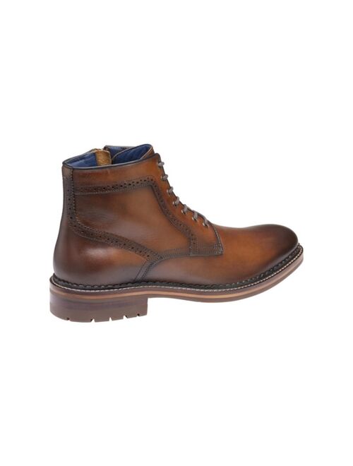Johnston & Murphy Men's Benton Leather Plain Toe Boots