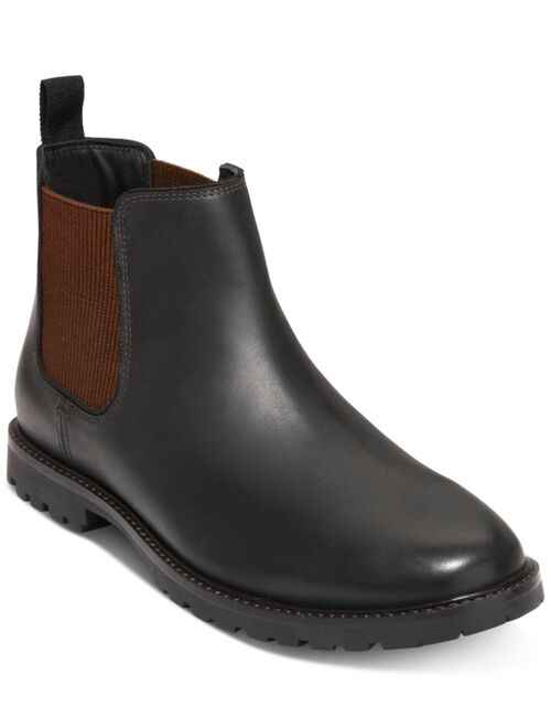 Cole Haan Men's Midland Leather Water-Resistant Pull-On Lug Sole Chelsea Boots