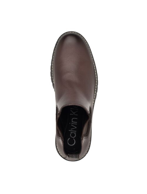 Calvin Klein Men's Letrel Almond Toe Lug Sole Booties