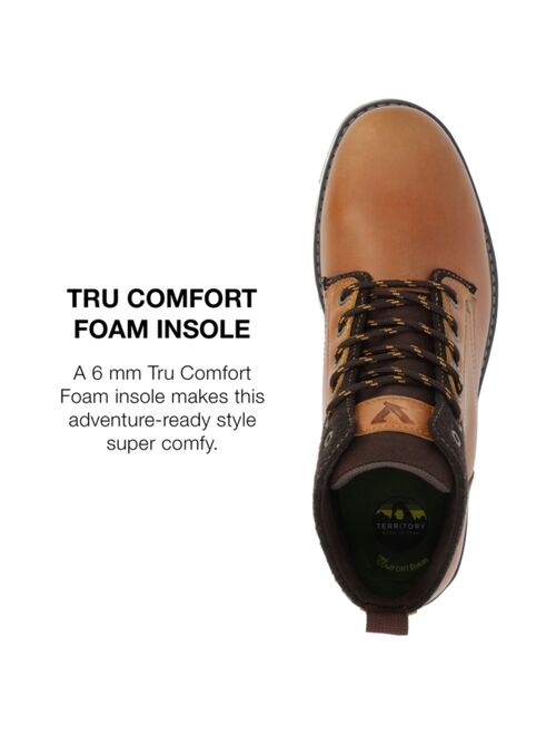 Territory Men's Redline Tru Comfort Foam Plain Toe Lace-up Ankle Boots