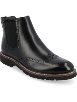 Vance Co. Men's Hogan Tru Comfort Foam Wingtip Slip-On Chelsea Boots