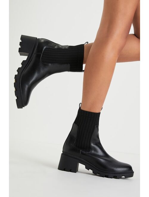 Lulus Jerico Black Slip-On Ankle Boots