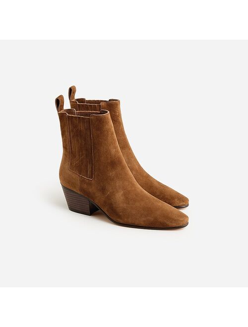 J.Crew Piper ankle boots in Italian croc-embossed leather