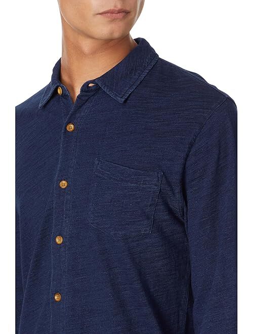 Lucky Brand Indigo Knit Button-Down Shirt