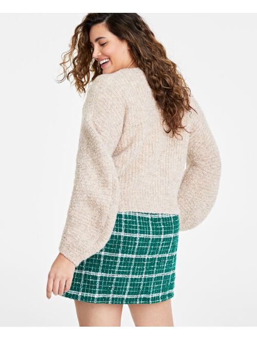 On 34th Women's Marled Boucle Sweater, Created for Macy's