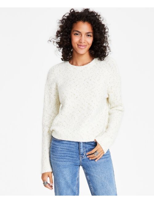 Calvin Klein Jeans Women's Crewneck Long-Sleeve Lurex Sweater