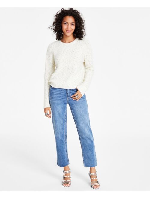 Calvin Klein Jeans Women's Crewneck Long-Sleeve Lurex Sweater