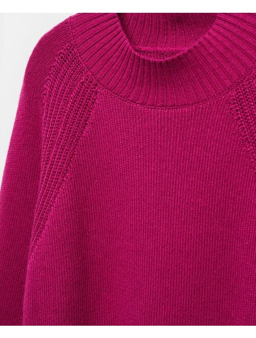 MANGO Women's Long Round Neck Sweater