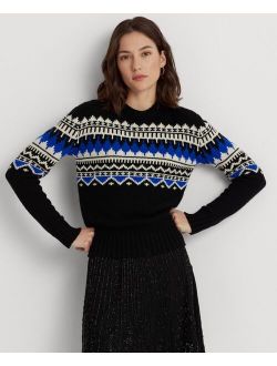 Lauren Ralph Lauren Women's Fair Isle Wool-Blend Crewneck Sweater, Regular and Petite
