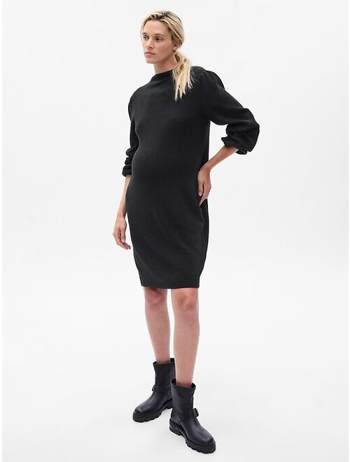 Gap Maternity CashSoft Turtleneck Mini Sweater Dress