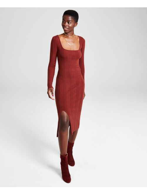 And Now This Women's Square-Neck Sweater Dress, Created for Macy's