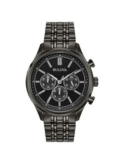 Men's Sport Black Ion-Plated Stainless Steel Chronograph Watch - 98A217