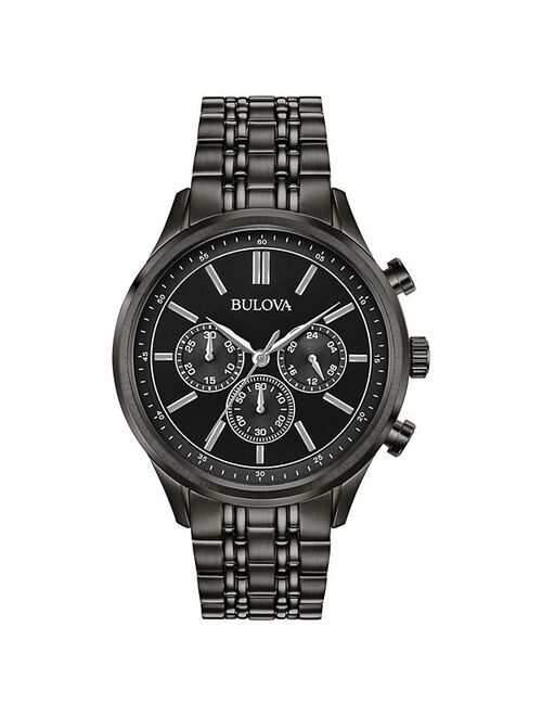 Bulova Men's Sport Black Ion-Plated Stainless Steel Chronograph Watch - 98A217
