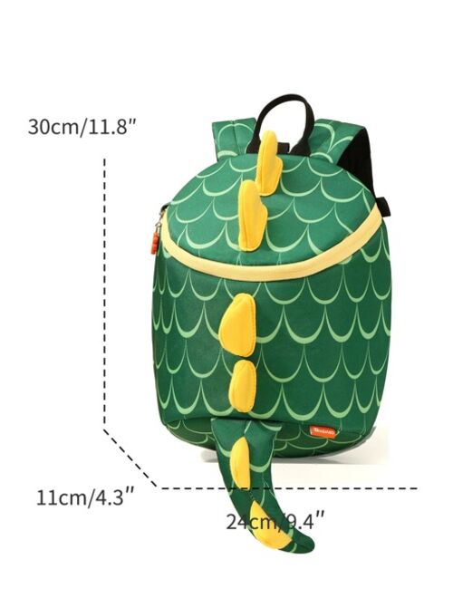 Shein Boys' Dinosaur Design Kindergarten Backpack For Baby Outdoor And Travel Activities