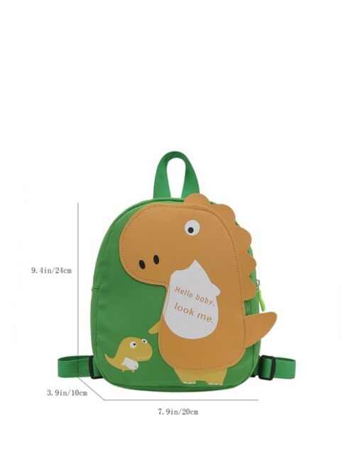 Shein Toddler Backpack For Preschool Boys And Girls 3-5 Years Old, Small Dinosaur Themed Lightweight Cartoon Shoulder Bag