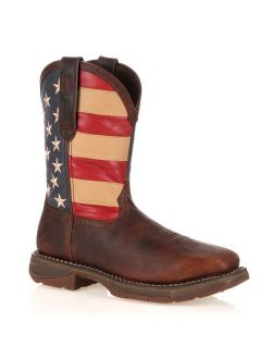 Workin' Rebel American Flag Steel-Toe Western Boots