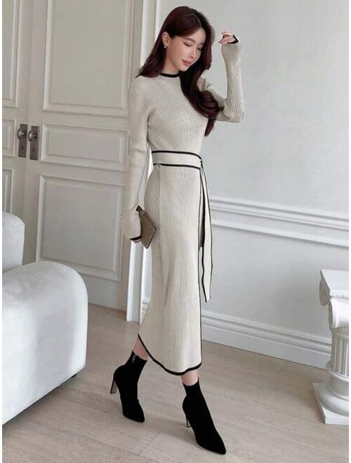 DAZY Women s Belted Sweater Dress