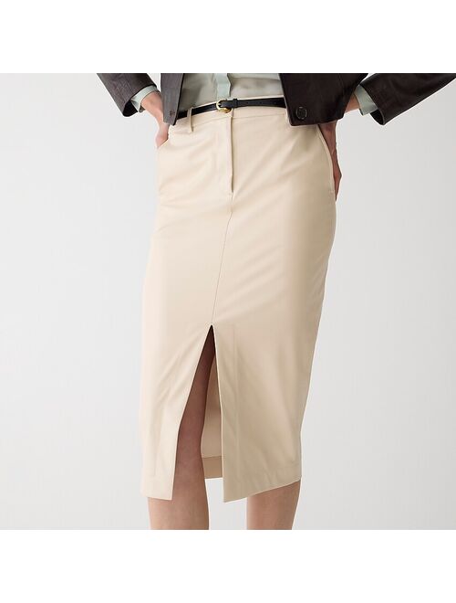 J.Crew Faux-leather pencil skirt