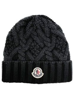 cable-knit hat