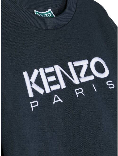 Kenzo Kids embroidered-logo cotton sweatshirt