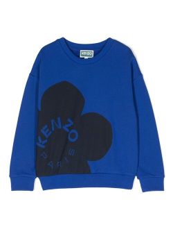 Kids logo-print cotton sweatshirt