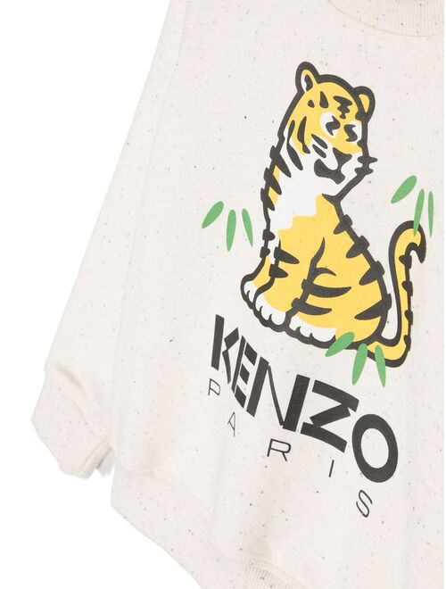 Kenzo Kids logo-print crew-neck sweatshirt
