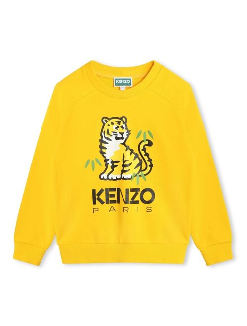 Kenzo Kids logo-print cotton sweatshirt