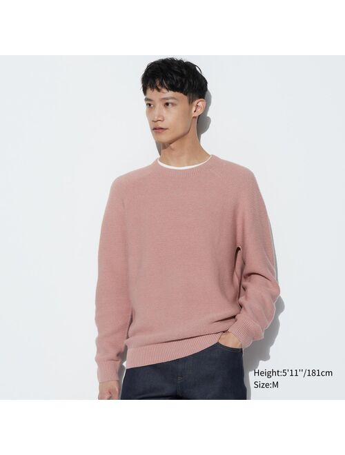 UNIQLO 3D Knit Crew Neck Long-Sleeve Sweater
