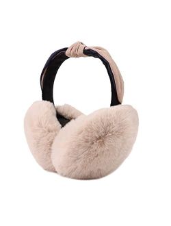 Peecabe Winter Women Earmuffs Faux Fur Girls Ear muffs Warm Unisex Kids Ear Covers Foldable Outdoor Boy Ear Warmers for Women