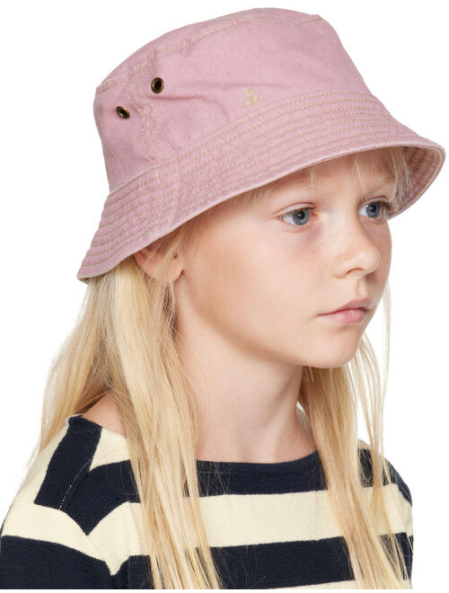 BONPOINT Kids Pink Theana Denim Bucket Hat