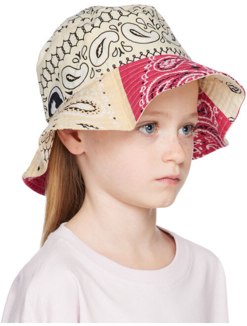 WILDKIND Kids Beige Bandana Bucket Hat