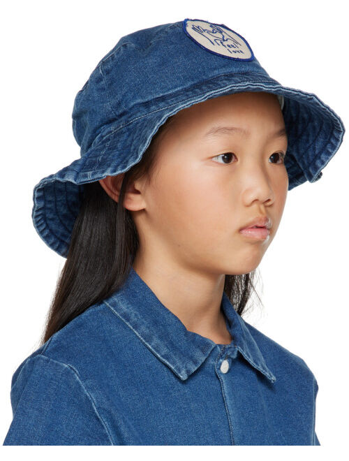 WYNKEN Kids Indigo Vivi Denim Bucket Hat