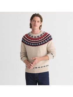 Cashmere sweater with Fair Isle yoke