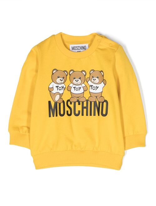 Moschino Kids teddy logo-print sweatshirt