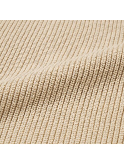 Uniqlo Washable Cotton V-Neck Long-Sleeve Cardigan